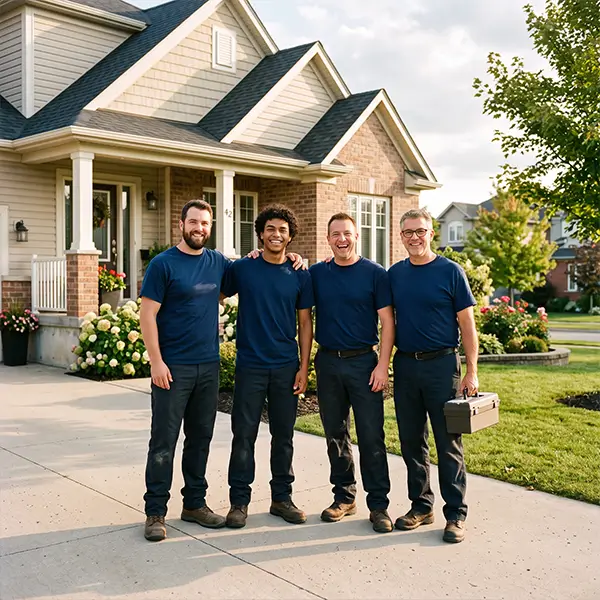 Professional air vent cleaning technicians
