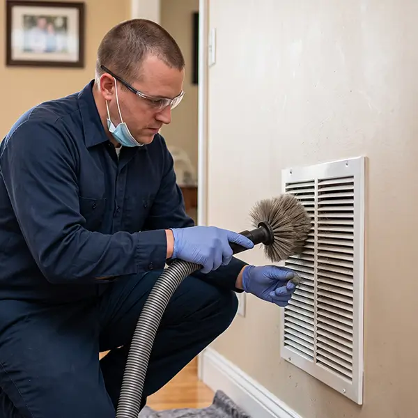 Clean residential air vent providing improved airflow in Conroe Texas
