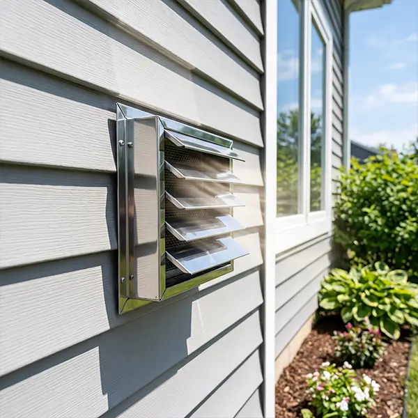 Clean residential dryer exhaust vent providing improved airflow in Conroe Texas